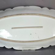 Antique fish service J. Pouyat porcelain Limoges plate 61 cm, 8 plates