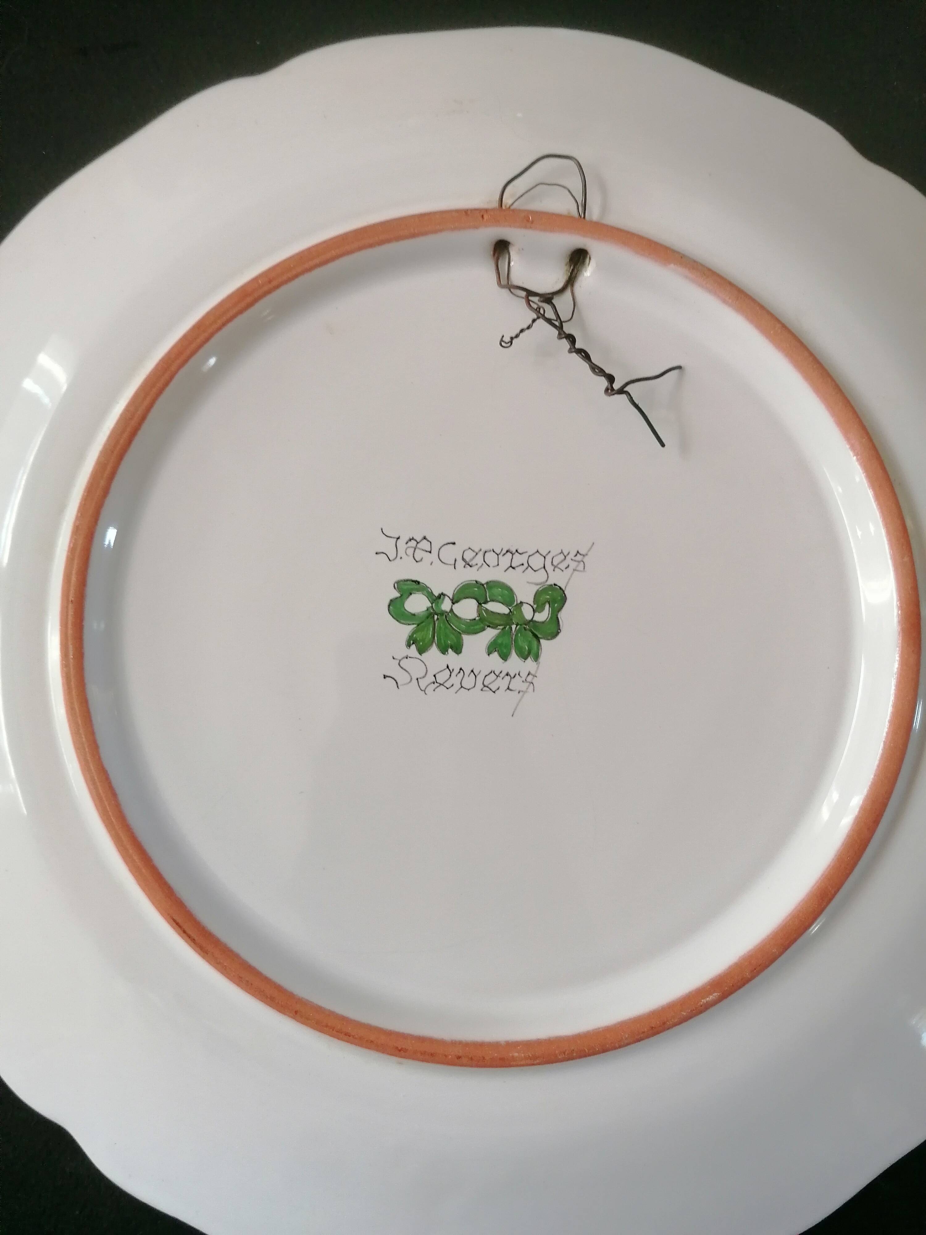 Assiette Nevers 20 ème s