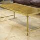 Néo-classical coffee table set with 2 side tables, mirrored glass, 1980s.
