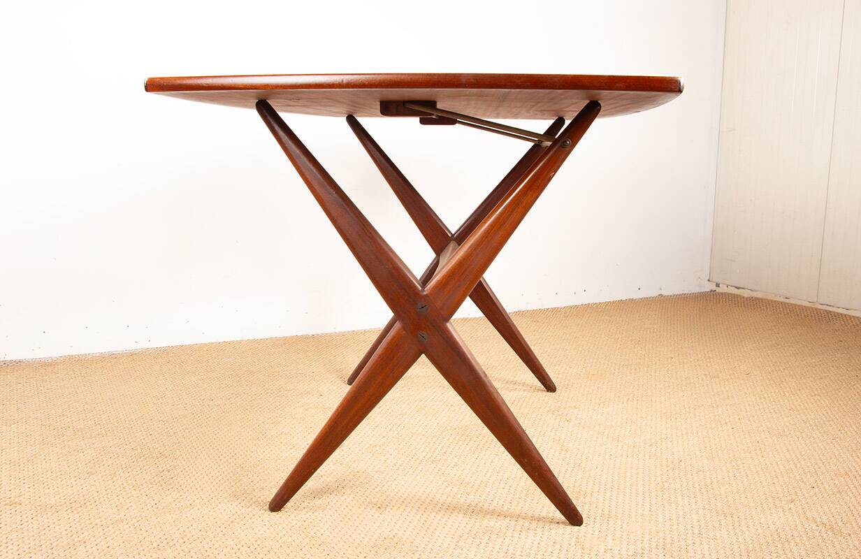 Vintage Danish high and low teak table 1960.