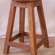 Tabouret d'atelier en teck birman