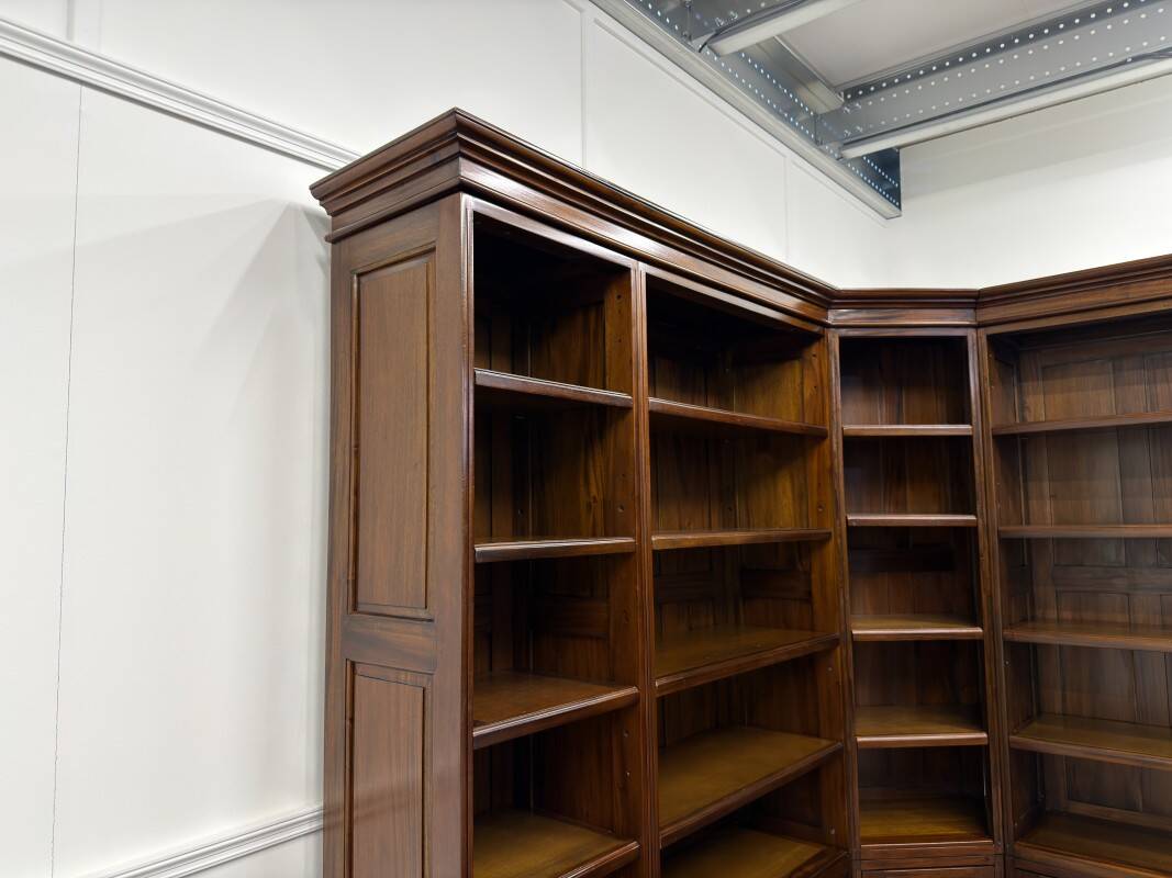 Classic English Corner Bookcase