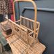 Vintage rattan magazine rack
