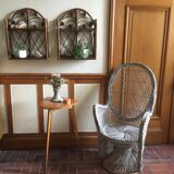 Rattan peacock shelves