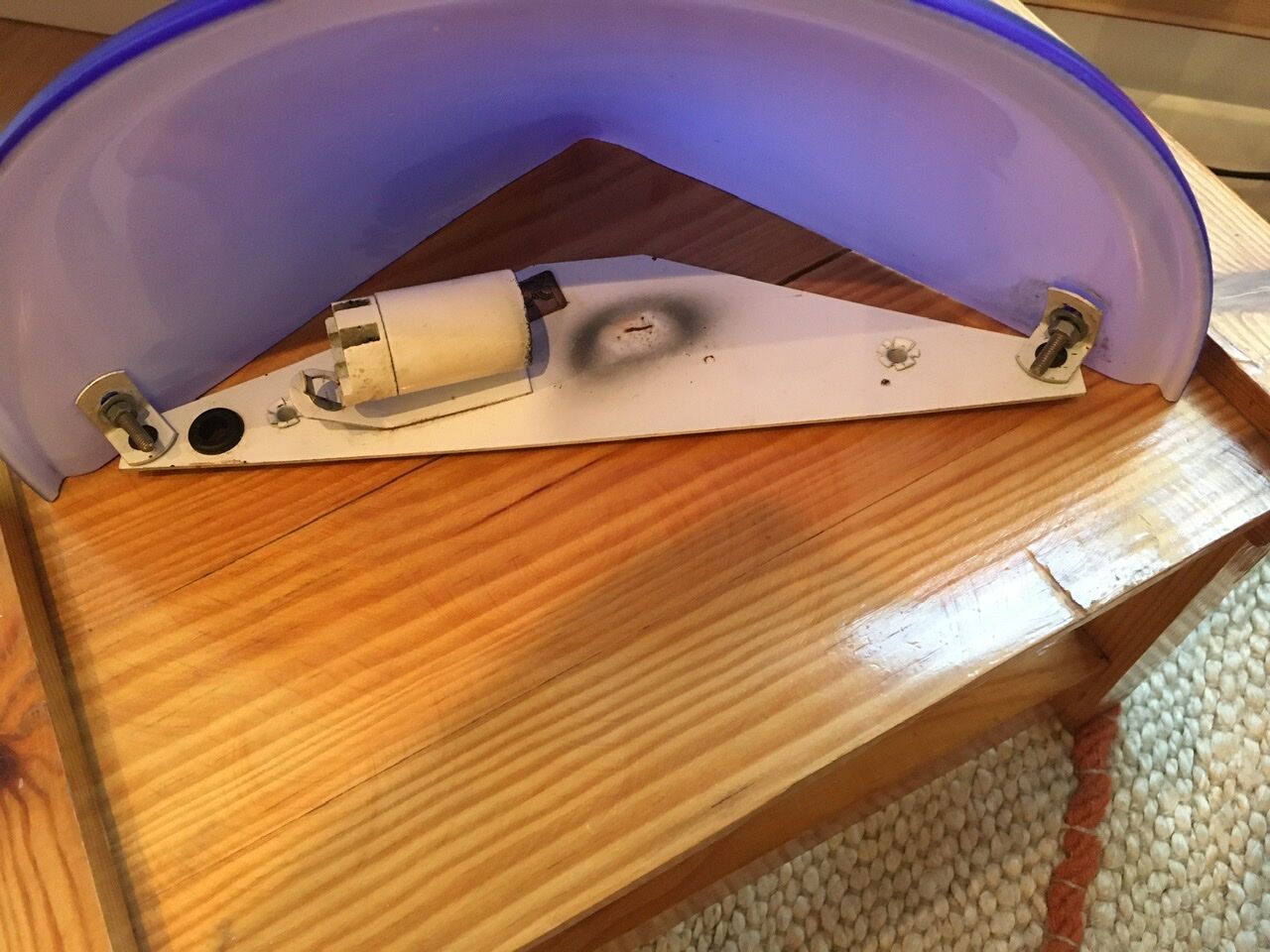 Wall lamps - indigo blue - publisher Domec - 1980s