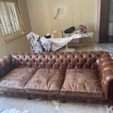 Chesterfield leather sofa
