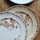 Flat plates, ironstone, poppies