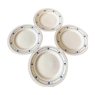 Lot de 4 assiettes à dessert vintage