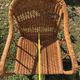 Vintage colonial lounge chair in rattan, pre-1950s.