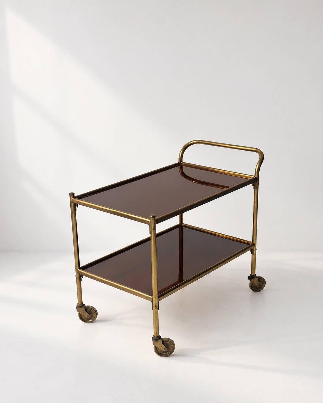 Vintage Brass Serving Trolley