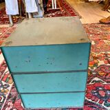 Set of 3 double industrial metal storage lockers