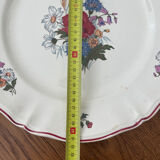 Sarreguemines rustic plate with floral pattern