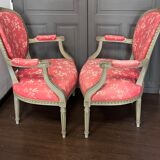 Pair of Louis XVI medallion armchairs