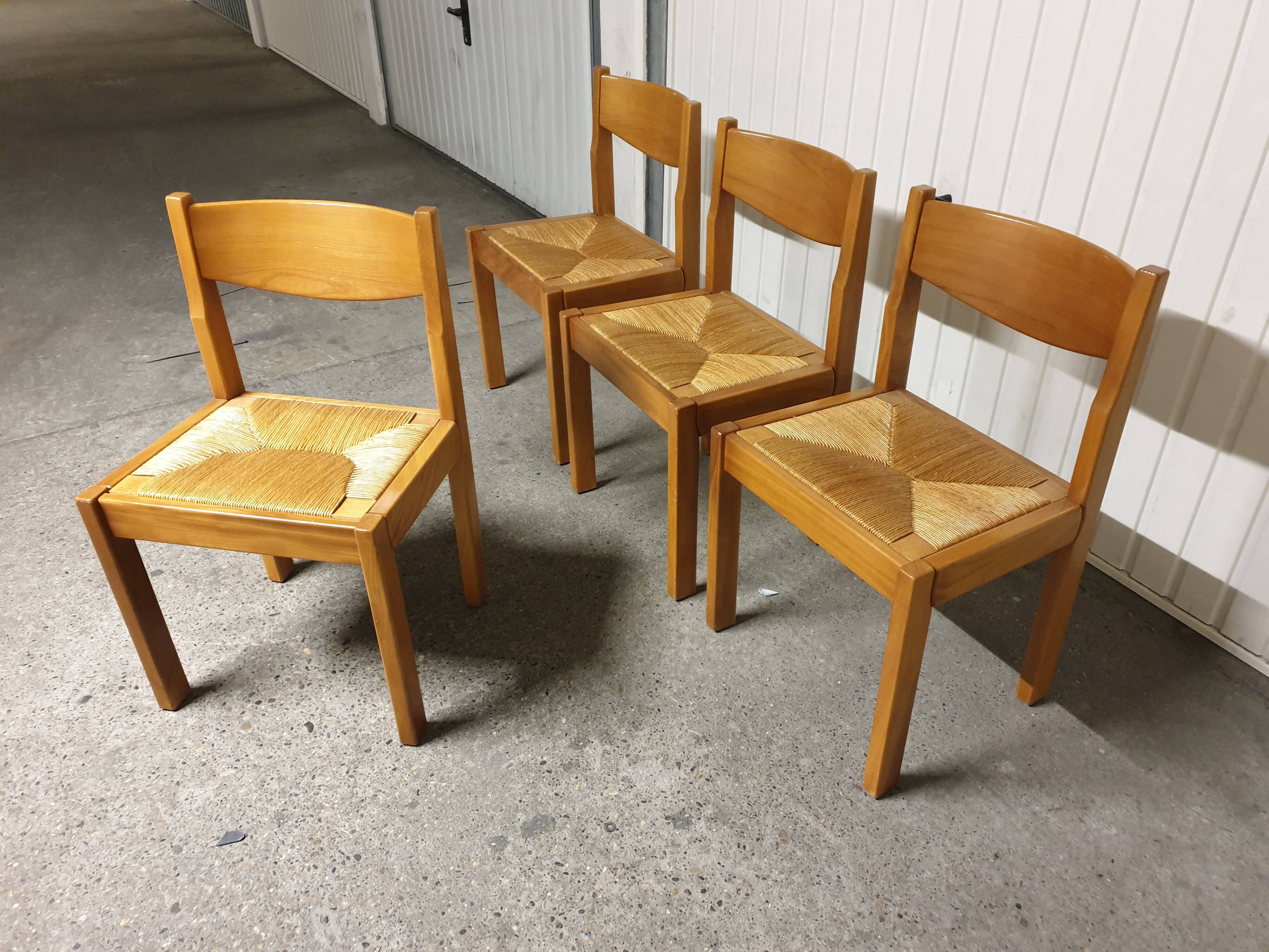 Set of 4 Luigi Gorgoni chairs 1980