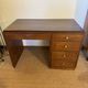 Art Deco desk in wood and walnut veneer.