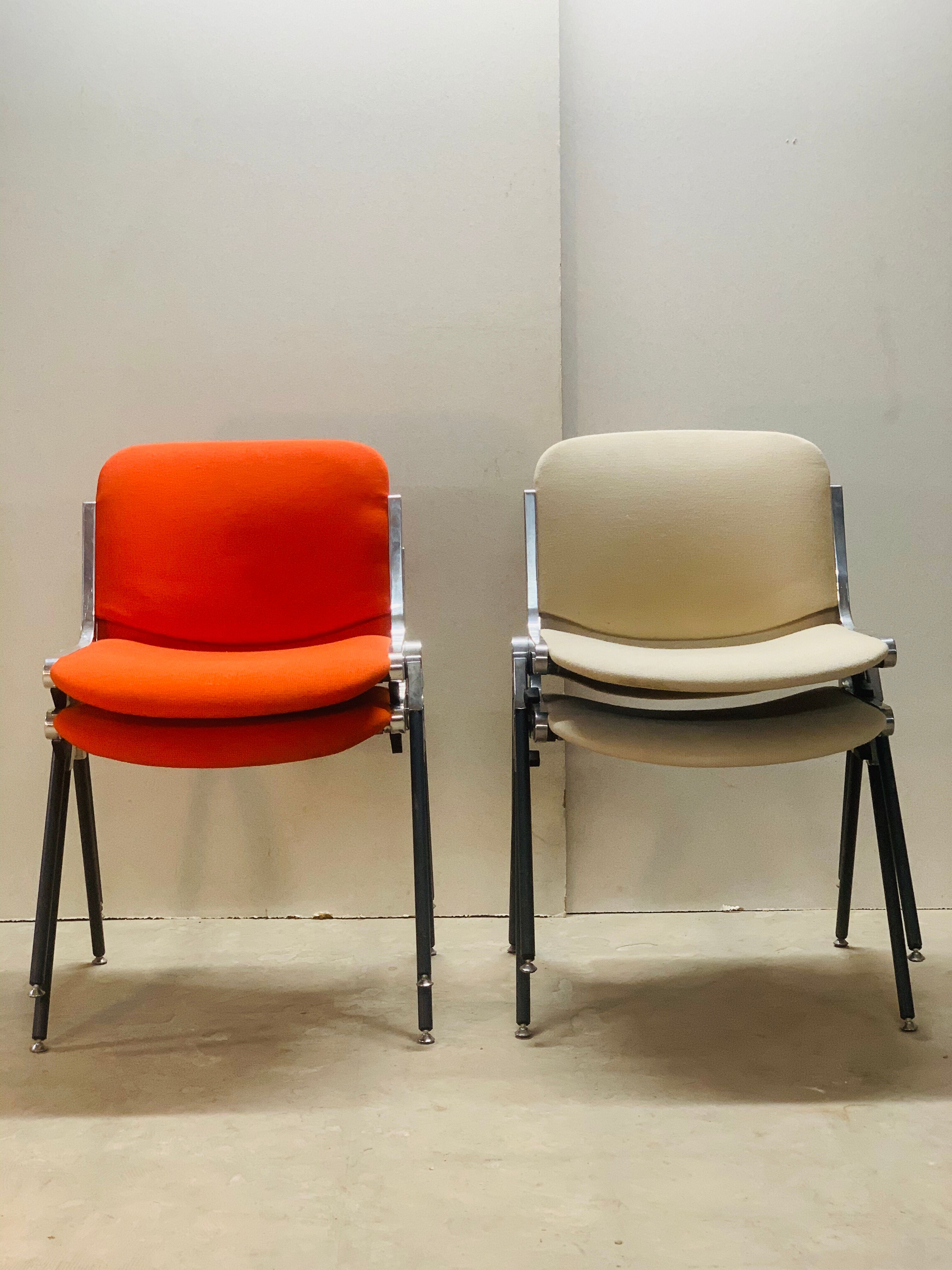 Set of 4 chairs by Giancarlo Piretti circa 1970