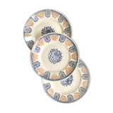 Set of 3 old earthenware plates
