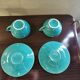 Vintage green ceramic breakfast duo