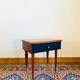Electric blue bedside table