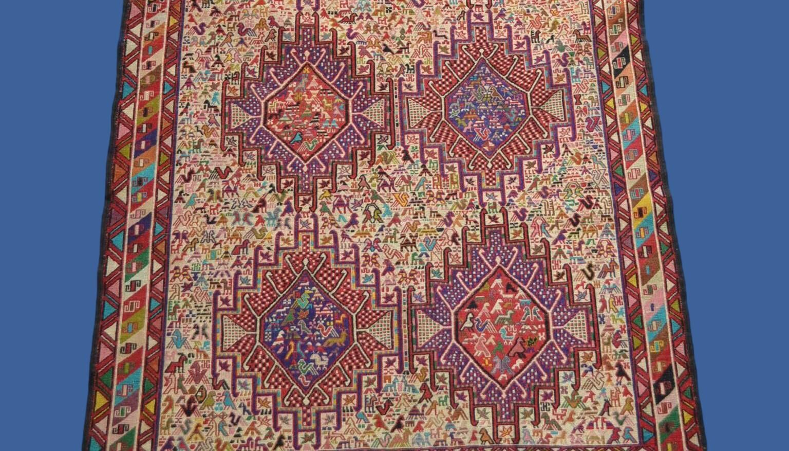 Soumak carpet, iranian azerbaijan wool, 198x118cm
