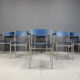 Minimalist metal and plywood stackable armchairs by Gijs Van Der Sluis