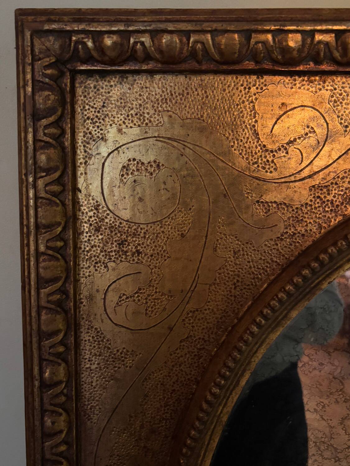 Gilded wooden mirror