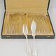 Ercuis Maintenon, Shell, 12 fish forks, 24 pieces in silver-plated metal.