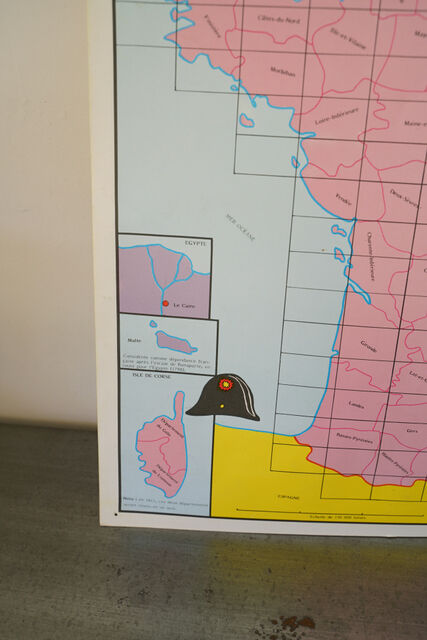 Large school poster history, geographic in 1789 two-sided