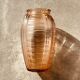 Pair of Vintage Amber Glass Vases - 70s Retro Elegance