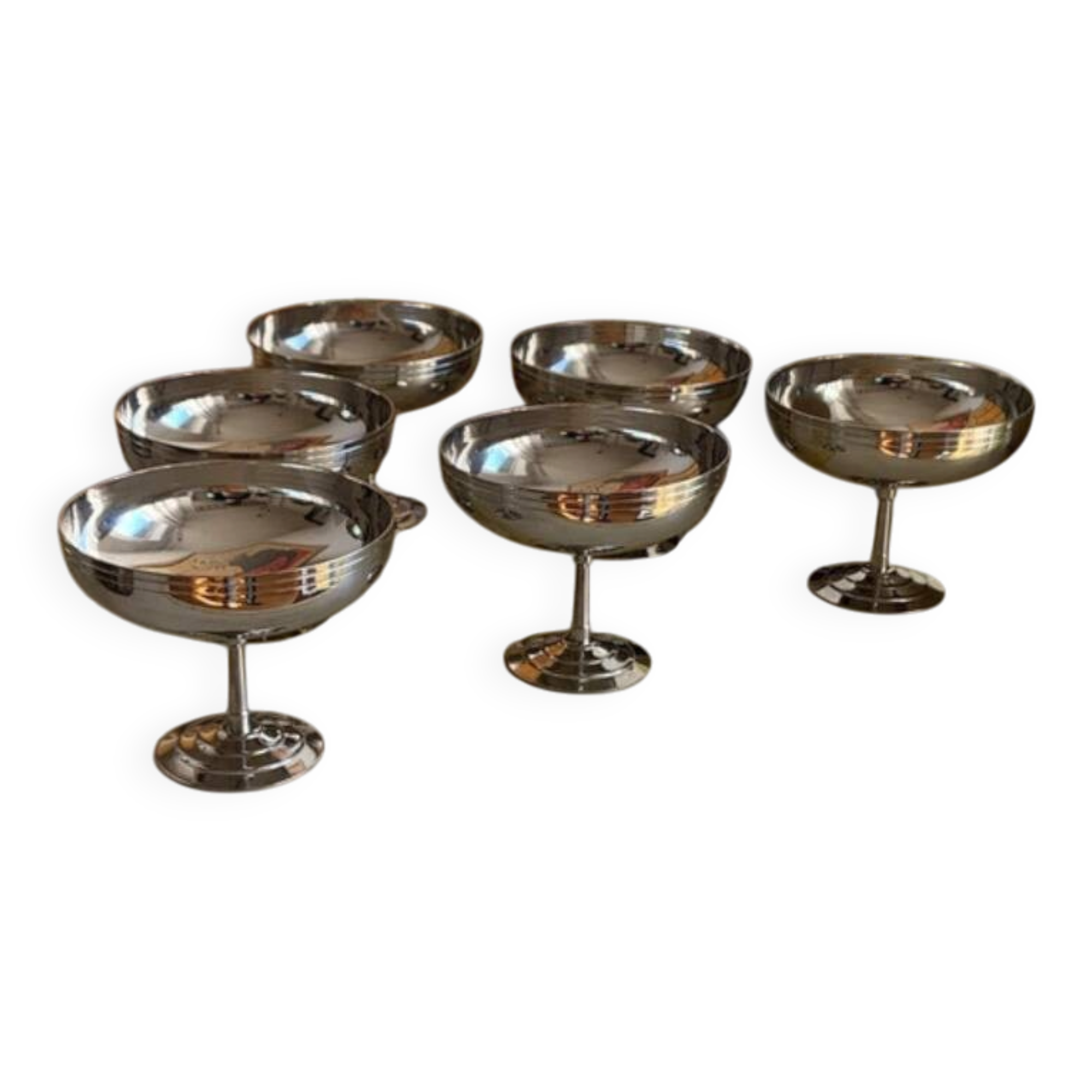 Set of 6 "Sully" Cups by Létang & Rémy French – 1