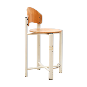 Chaise haute bois blanc