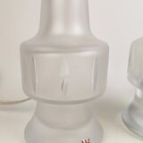 Pair of Kosta crystal table lamps, Sweden, 1960s