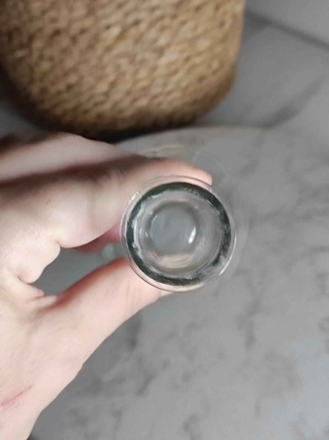 Pressed glass soliflore vase