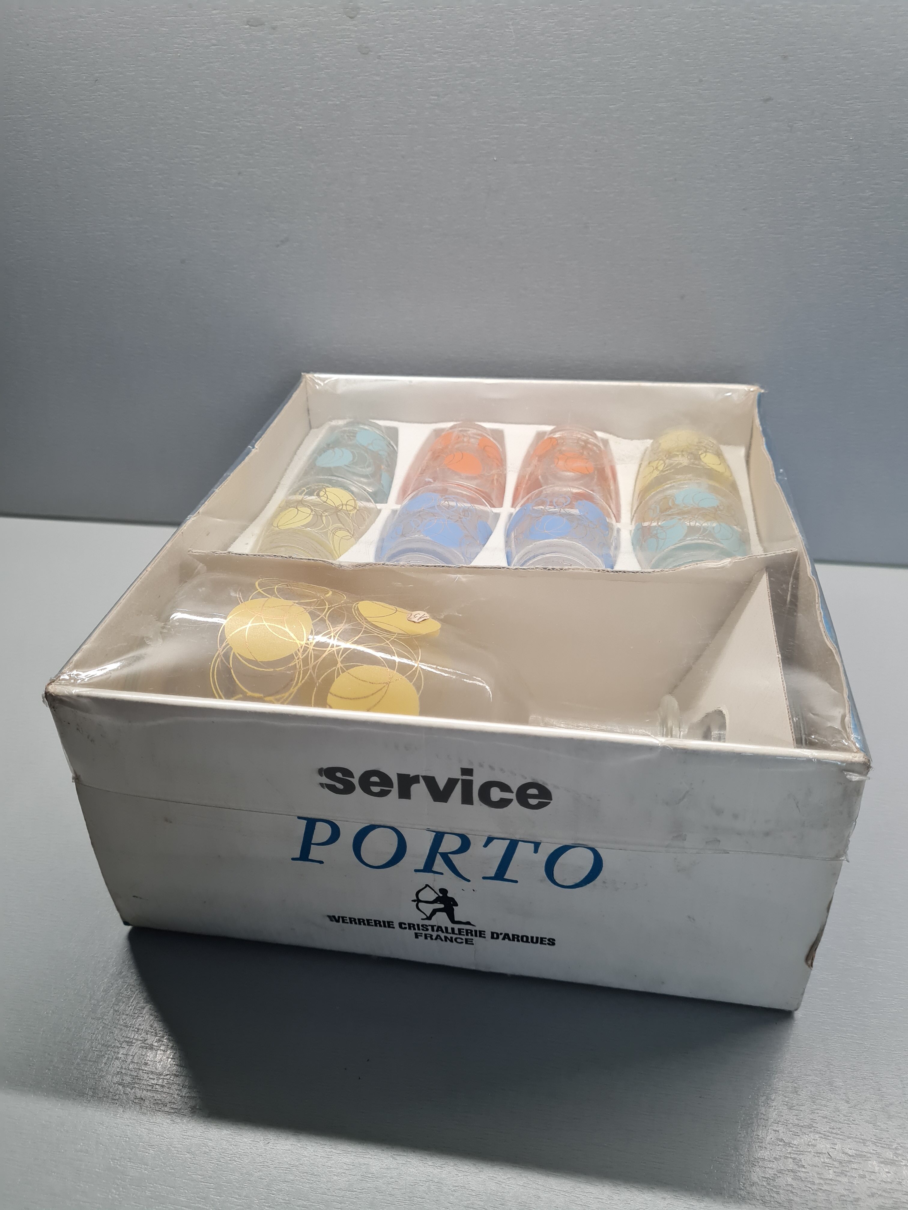 Service in Porto vintage glassware crystal of Arques France