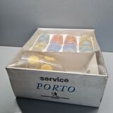 Service à Porto vintage verrerie cristallerie d'Arques France
