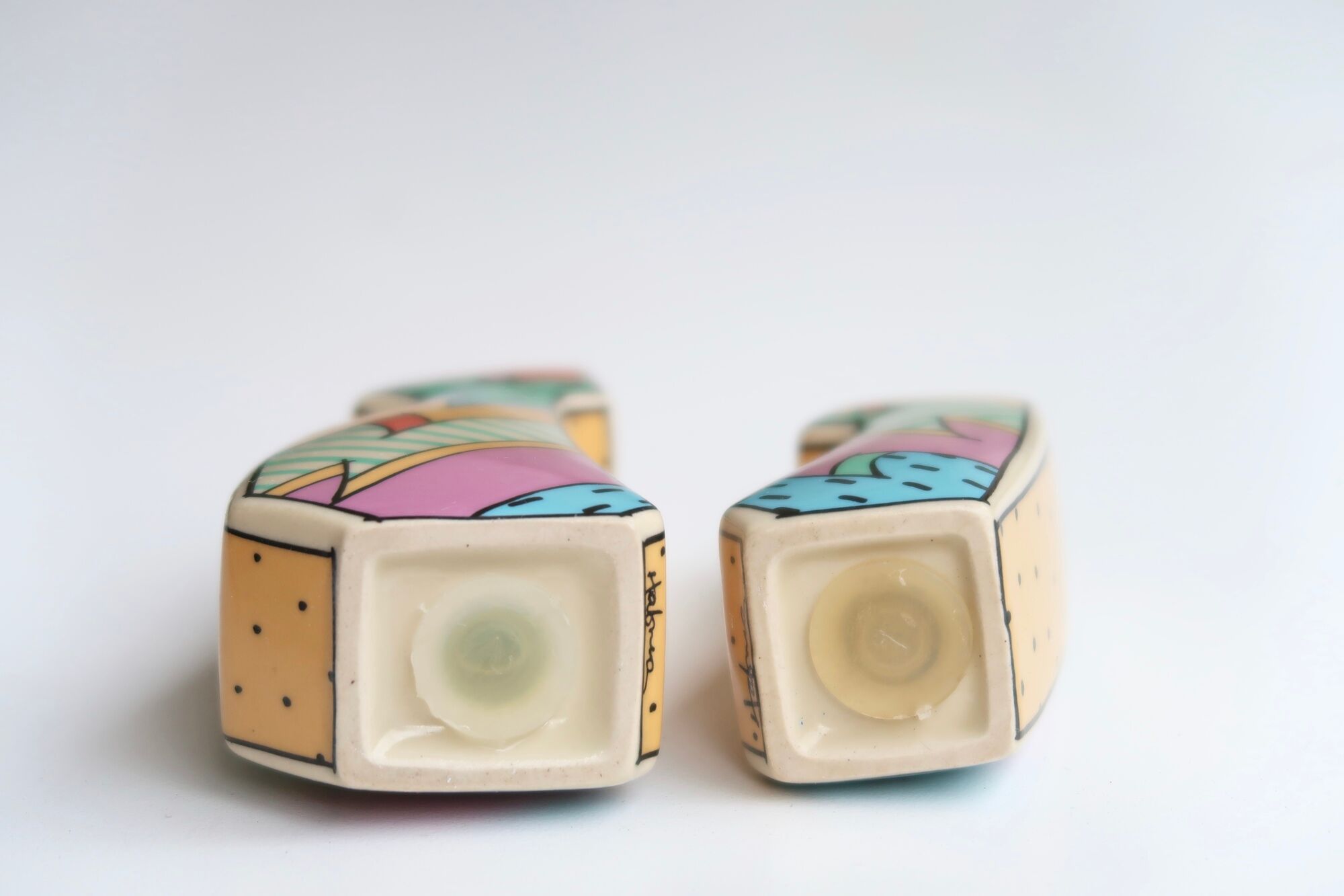 Dorothy Hafner's "flash" salt shakers for Rosenthal, 80s