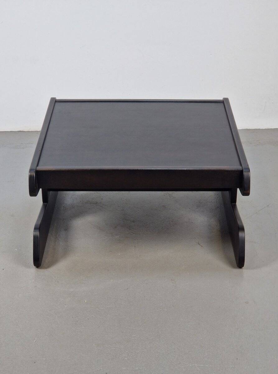 Postmodern Architectural Wooden Coffee Table, Germany, 1970s
