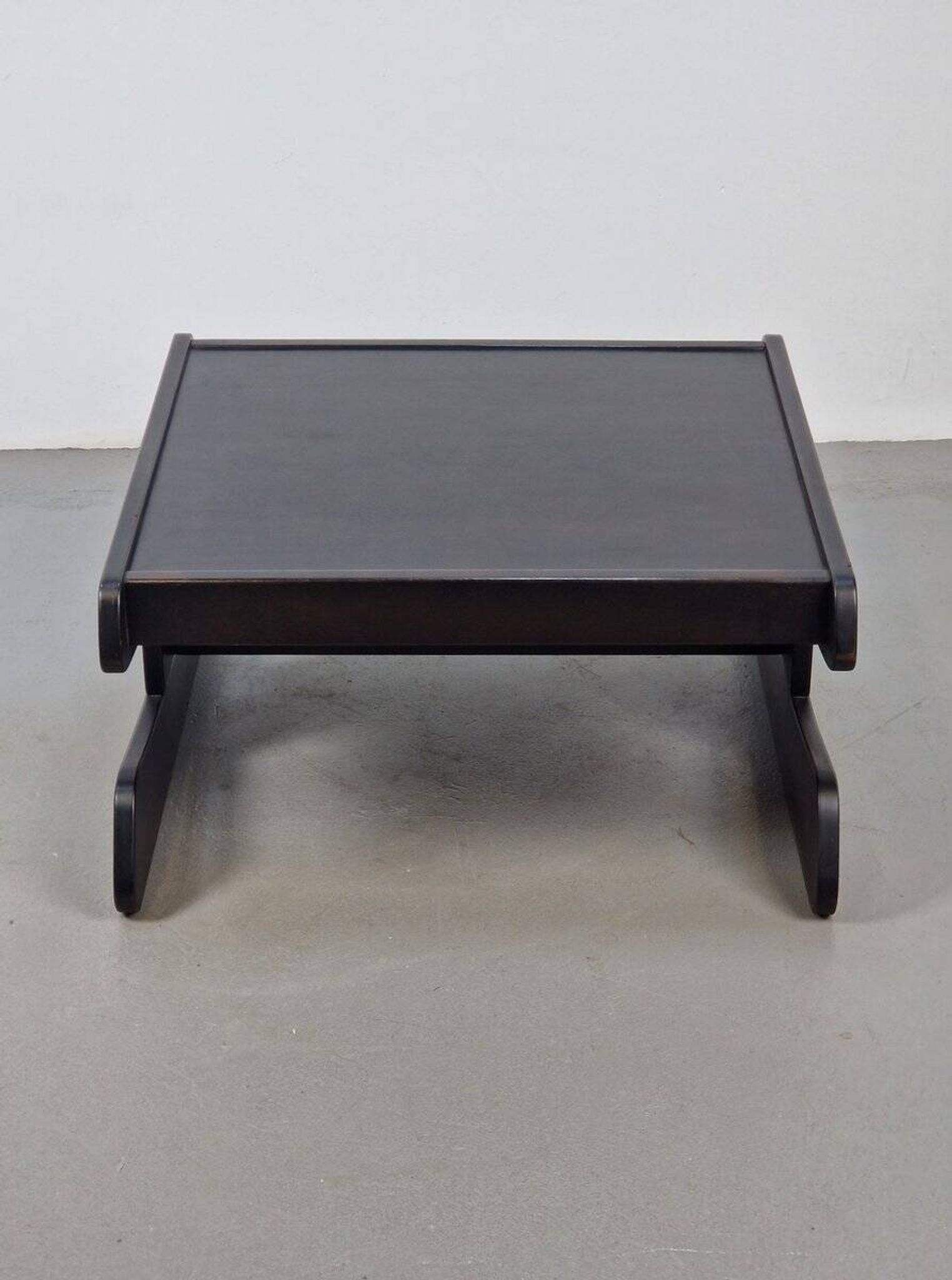Postmodern Architectural Wooden Coffee Table, Germany, 1970s