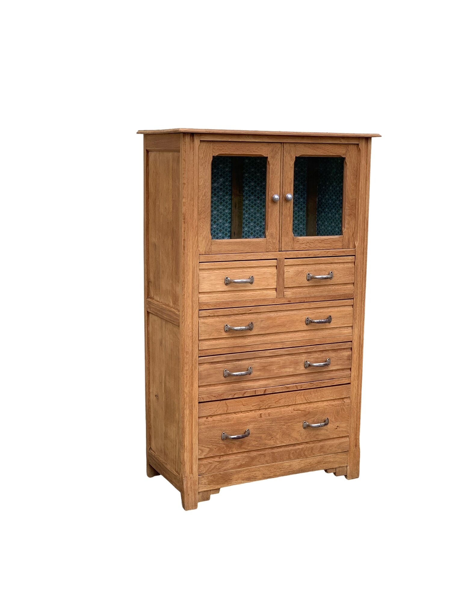Buffet parisien vitré 1920 bois brut massif