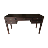 Wooden desk with mahogany veneer from Flamant