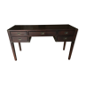 Wooden desk with mahogany veneer from Flamant