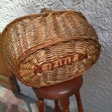 Panier à bois en osier