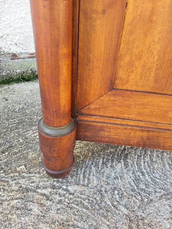 Empire secretary with detached columns in walnut from the 19th century