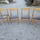 4 Scandinavian beech chairs from the 1960s.