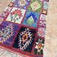Vintage Boucherouite hallway rug: handwoven Berber rug.