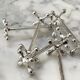 Set of 6 silver metal knife rests in the Letang Remy style