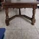 solid wood dining table the monastic with a checkerboard top