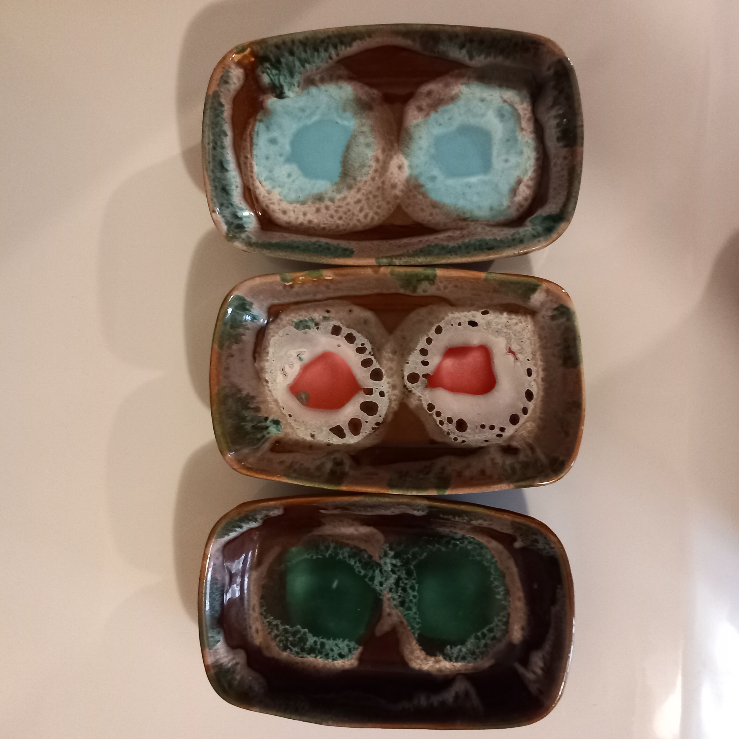 3 small dishes or Vallauris ravioli