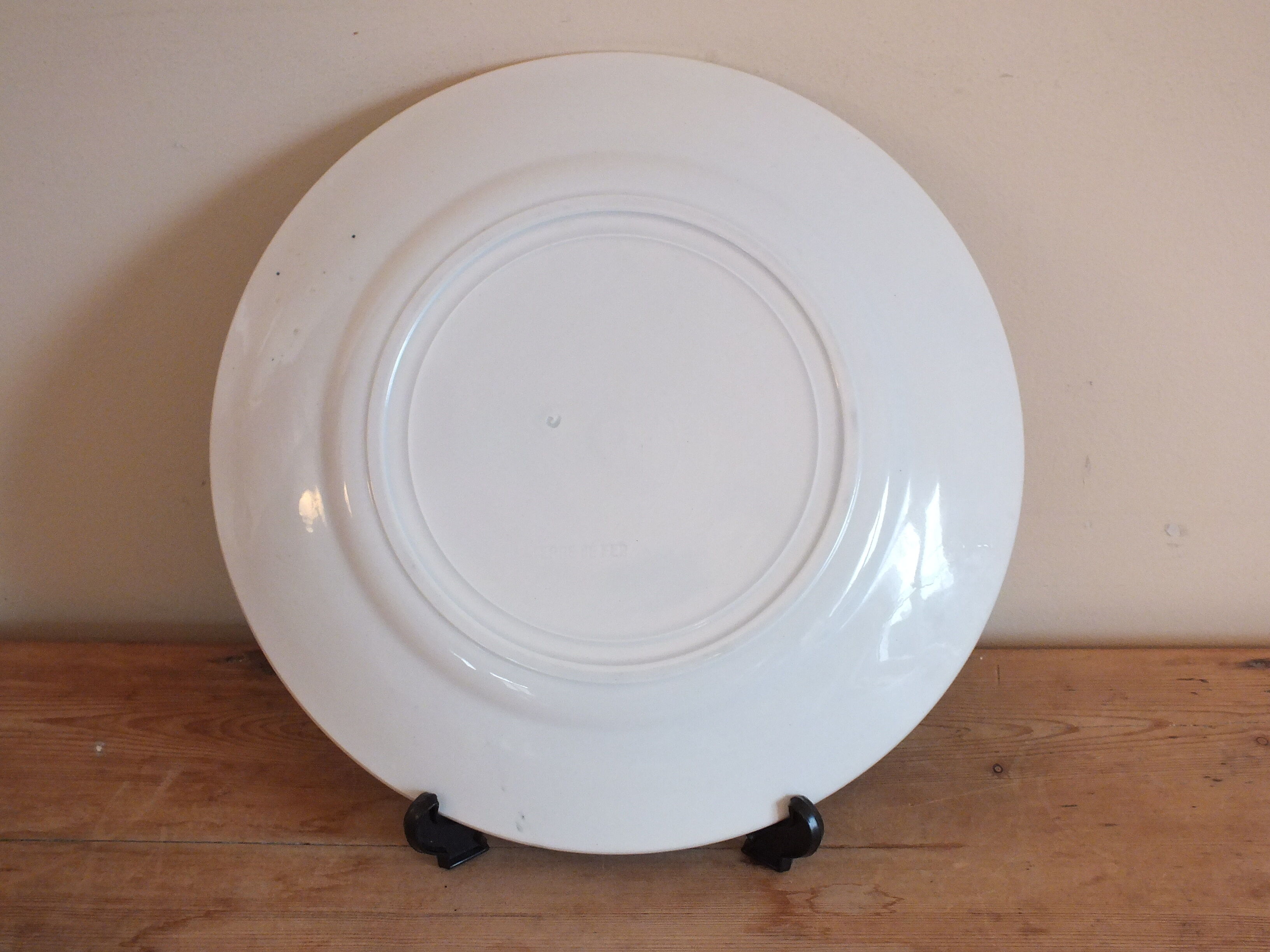 Round dish in Iron earth blueberry decoration