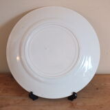 Round dish in Iron earth blueberry decoration